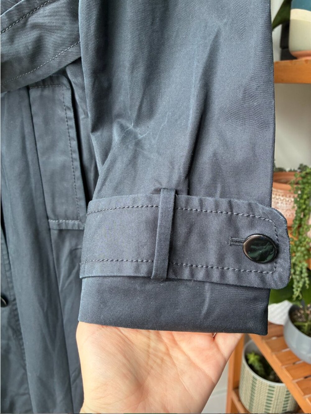 Kate Spade Broome Street Black Trench - Size L - Picture 5 of 11